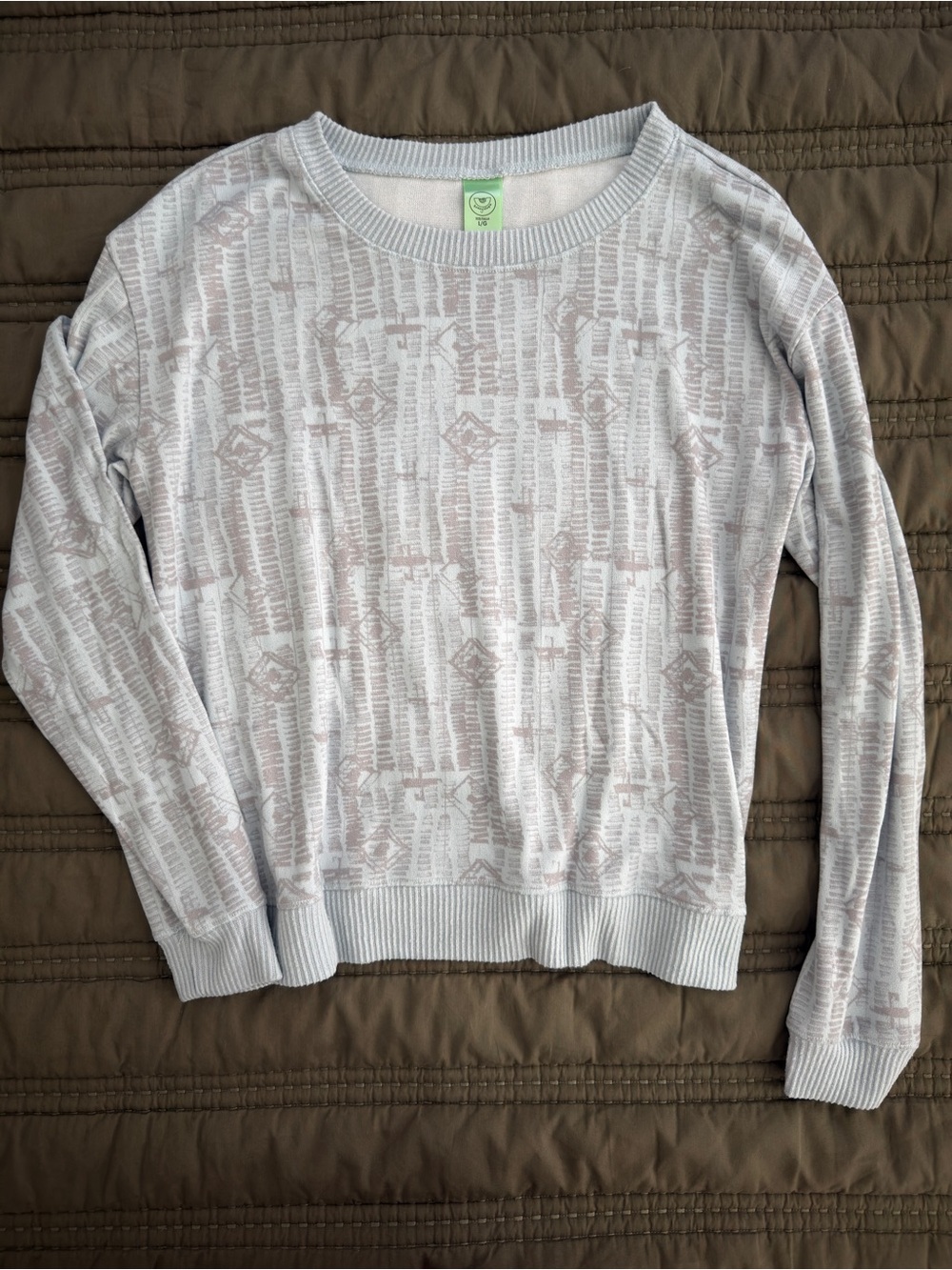 Honeydew Intimates Light Gray Blue Crewneck Stretch Cozy Lounge Sweatshirt Large